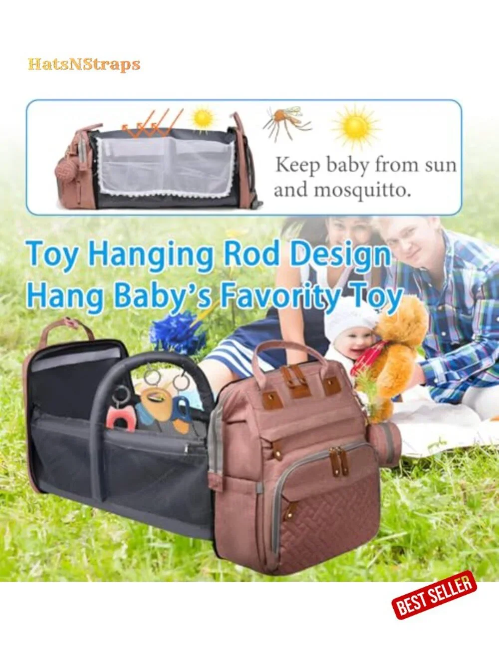 Large Capacity Diaper Bag Backpack with Changing Station, USB Charging,